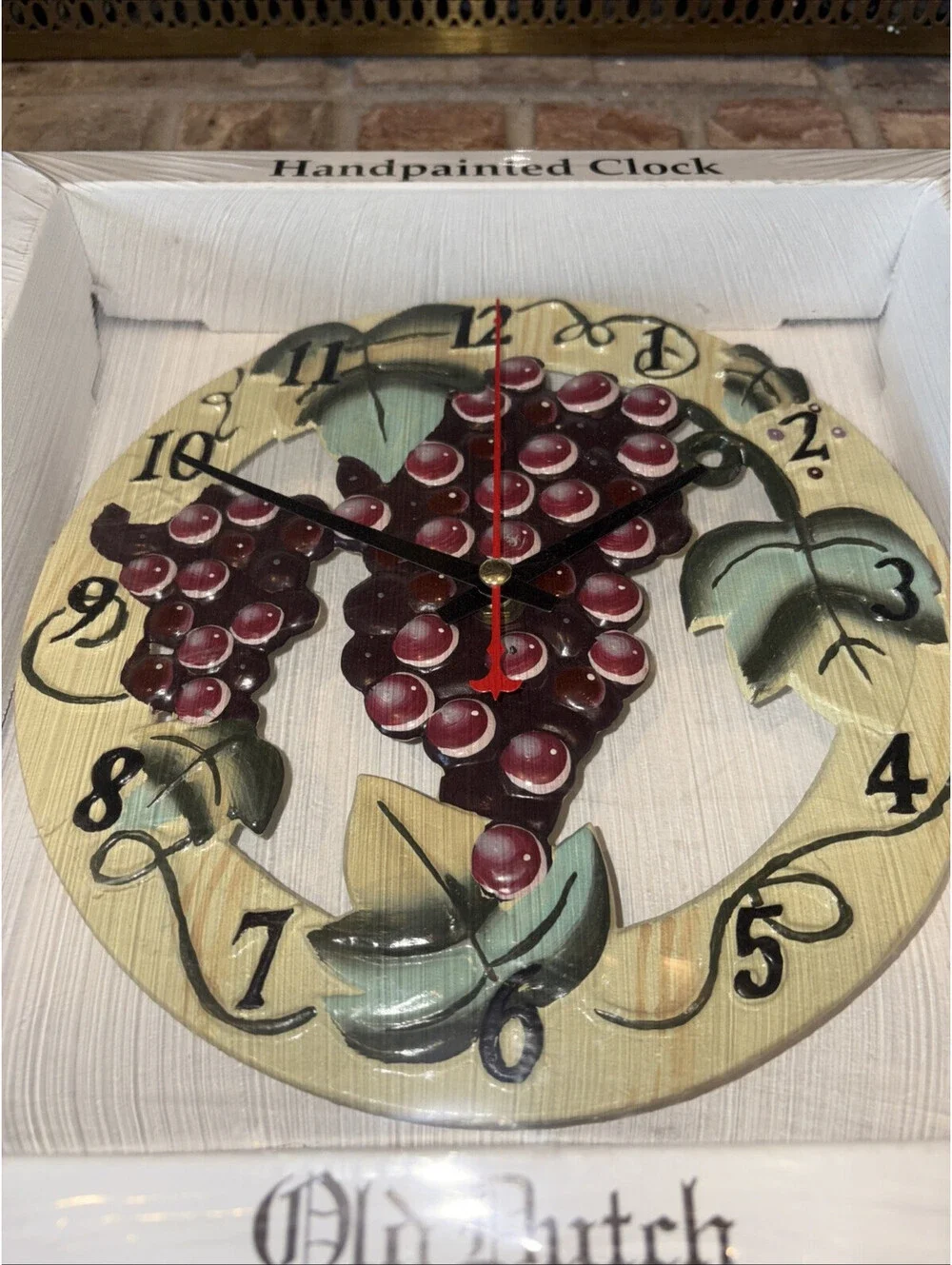 Hand Painted Old Dutch Ceramic Clock